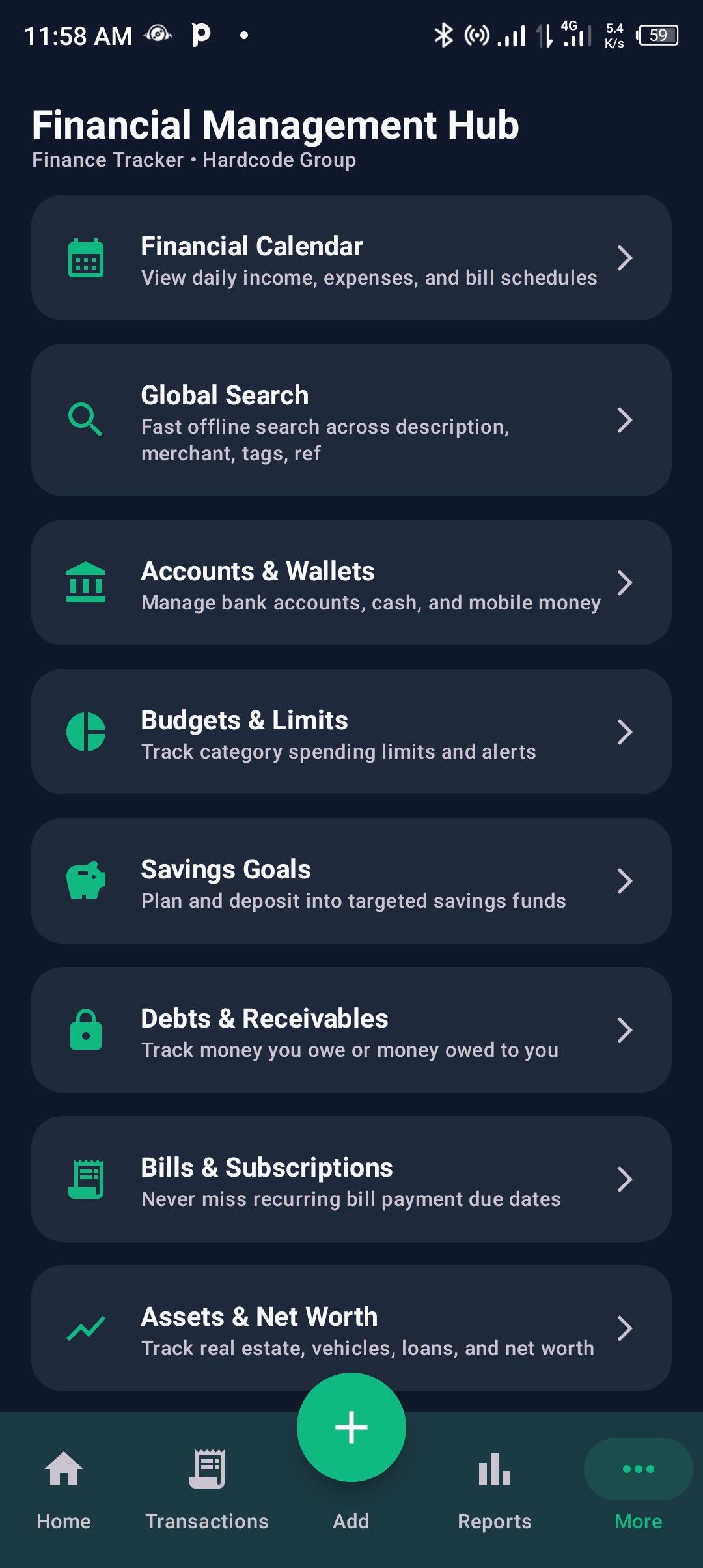 Transaction History and Spending Reports