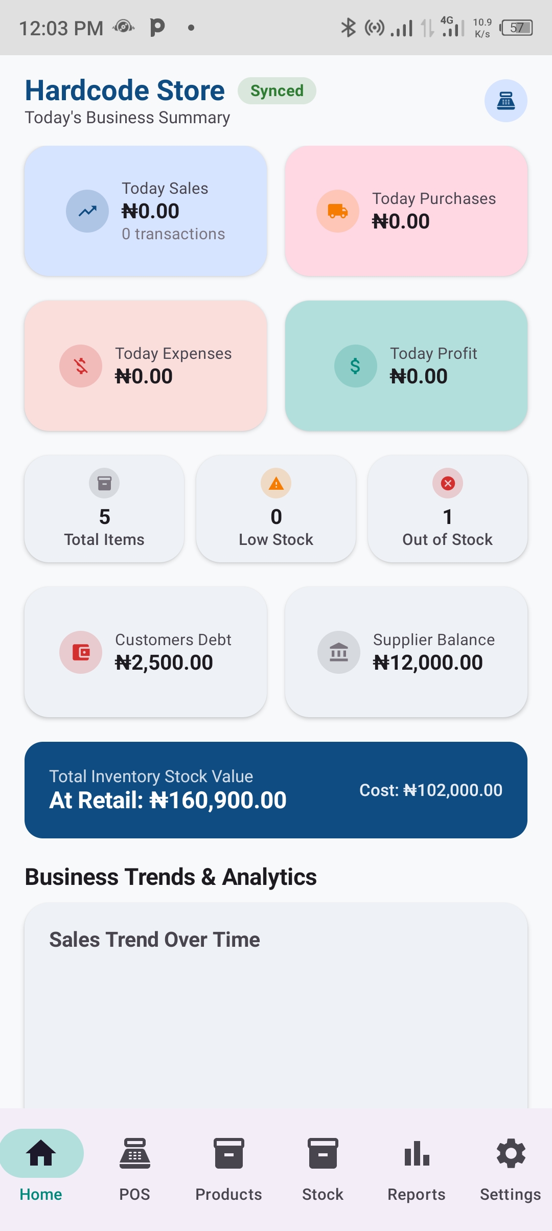 Inventory Dashboard and Product Catalog