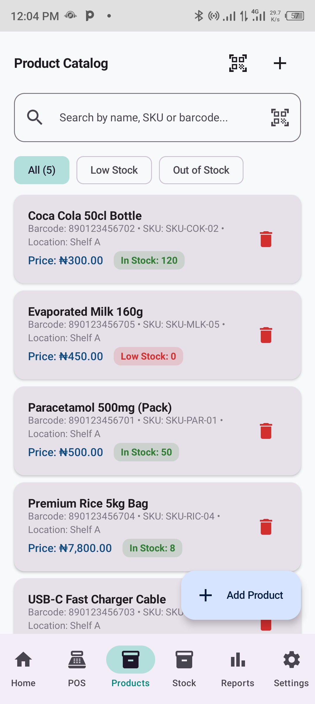 Stock Movement and Quantity Tracking